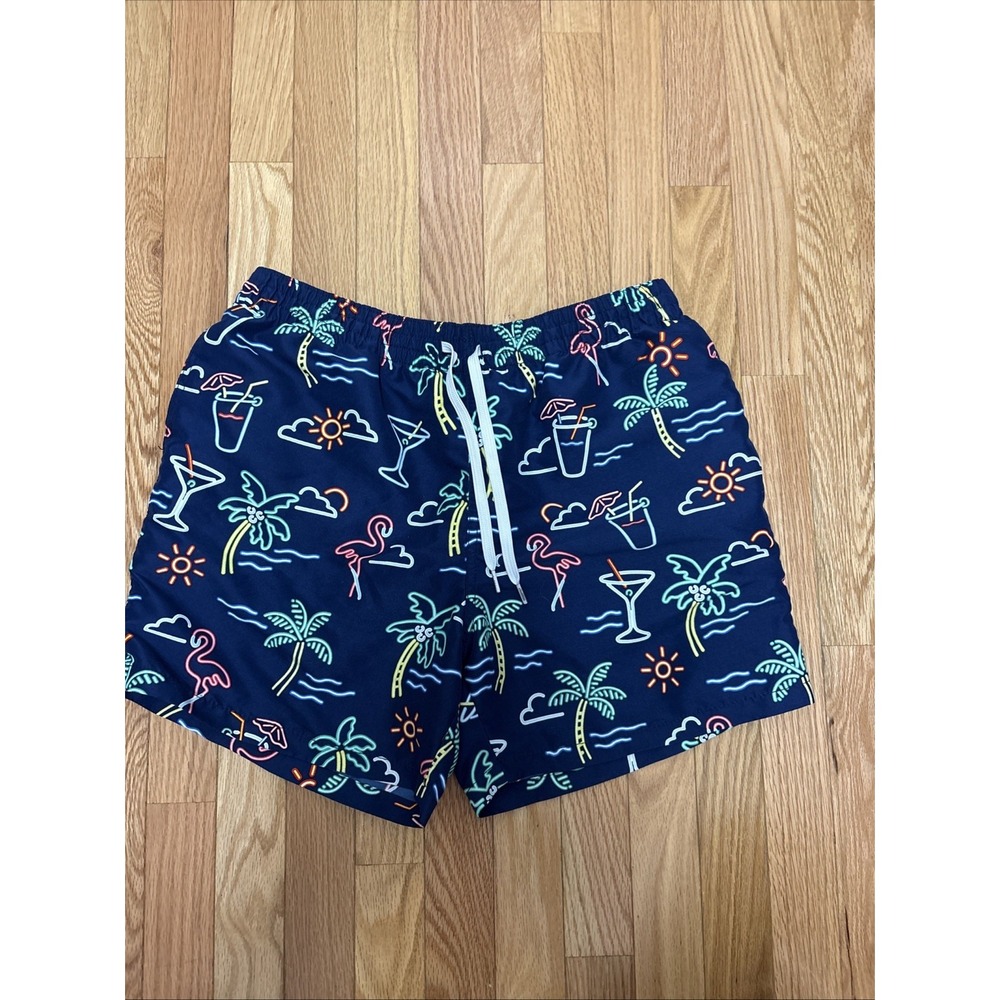 Chubbies Men's Neon Lights Classic Swim Trunks 5" Size Large